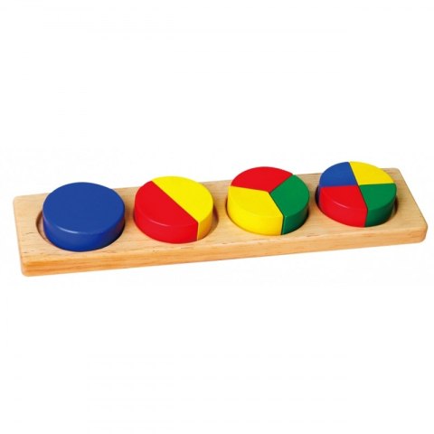 VIGA Drewniana Układanka Klocki Matematyczne Ułamki 10 Klocków Montessori VIGA Drewniana Układanka Klocki Matematyczne Ułamki 10 Klocków Montessori