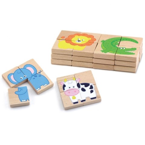 VIGA Drewniane Puzzle Magnetyczne Zwierzęta Układanka Certyfikat FSC VIGA Drewniane Puzzle Magnetyczne Zwierzęta Układanka Certyfikat FSC