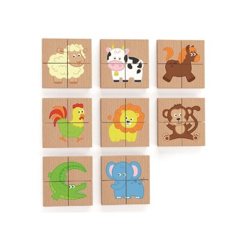 VIGA Drewniane Puzzle Magnetyczne Zwierzęta Układanka Certyfikat FSC VIGA Drewniane Puzzle Magnetyczne Zwierzęta Układanka Certyfikat FSC
