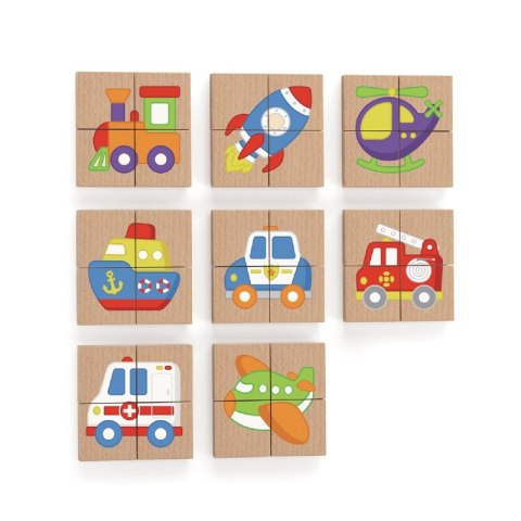 Viga Układanka drewniana puzzle magnetyczne - pojazdy Certyfikat FSC Viga Układanka drewniana puzzle magnetyczne - pojazdy Certyfikat FSC