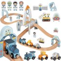 TOOKY TOY Drewniana Kolejka Kosmiczna Zestaw Tory TOOKY TOY Drewniana Kolejka Kosmiczna Zestaw Tory