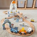 TOOKY TOY Drewniana Kolejka Kosmiczna Zestaw Tory TOOKY TOY Drewniana Kolejka Kosmiczna Zestaw Tory