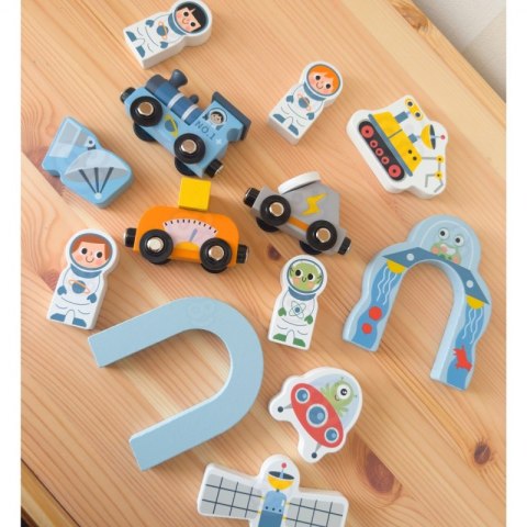 TOOKY TOY Drewniana Kolejka Kosmiczna Zestaw Tory TOOKY TOY Drewniana Kolejka Kosmiczna Zestaw Tory