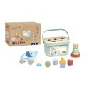 TOOKY TOY Pudełko Sorter Box 3w1 Klocki Piramidka Słonik TOOKY TOY Pudełko Sorter Box 3w1 Klocki Piramidka Słonik