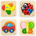 VIGA Pierwsze drewniane Puzzle maluszka Samochód VIGA Pierwsze drewniane Puzzle maluszka Samochód
