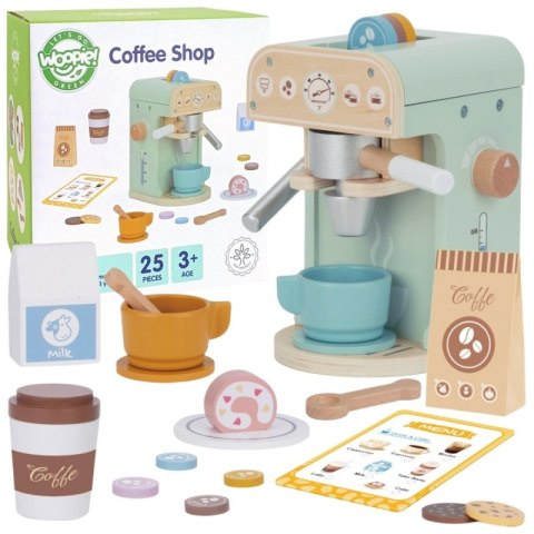WOOPIE GREEN Drewniany Ekspres do Kawy 25 el Cukiernia Barista WOOPIE GREEN Drewniany Ekspres do Kawy 25 el Cukiernia Barista