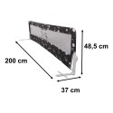 Barierka osłona ochronna do łóżka otwierana 200 cm czarna Barierka osłona ochronna do łóżka otwierana 200 cm czarna