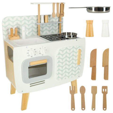 Kuchnia dla dzieci drewniana MDF LULILO RETRO akcesoria 73cm Kuchnia dla dzieci drewniana MDF LULILO RETRO akcesoria 73cm