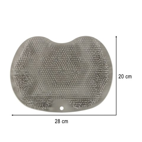 Myjka silikonowa do pleców stóp z przyssawkami masażer do mycia szczotka pod prysznic szary Myjka silikonowa do pleców stóp z przyssawkami masażer do mycia szczotka pod prysznic szary