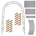 Pergola ogrodowa łuk uchwyt na róże kwiaty bluszcz pnącza metalowa 240 x 140 cm Pergola ogrodowa łuk uchwyt na róże kwiaty bluszcz pnącza metalowa 240 x 140 cm