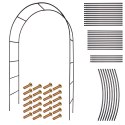 Pergola ogrodowa łuk uchwyt na róże kwiaty bluszcz pnącza metalowa 240 x 140 cm Pergola ogrodowa łuk uchwyt na róże kwiaty bluszcz pnącza metalowa 240 x 140 cm