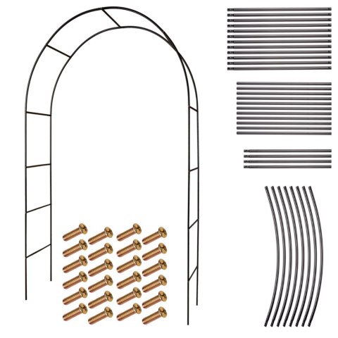 Pergola ogrodowa łuk uchwyt na róże kwiaty bluszcz pnącza metalowa 240 x 140 cm Pergola ogrodowa łuk uchwyt na róże kwiaty bluszcz pnącza metalowa 240 x 140 cm
