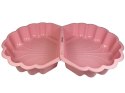 Piaskownica zamykana basen Muszelka Twins podwójna 2w1 174x79x20cm różowa Piaskownica zamykana basen Muszelka Twins podwójna 2w1 174x79x20cm różowa