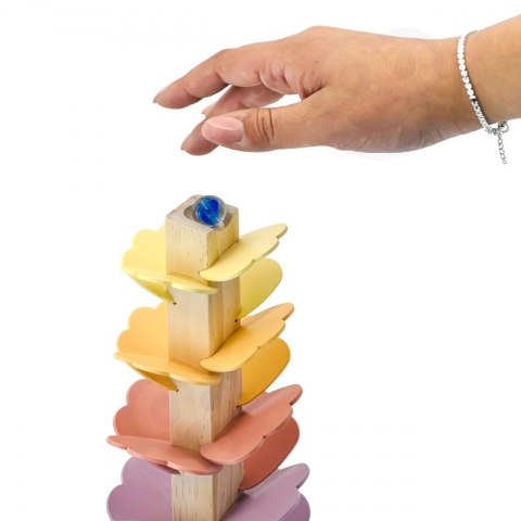 Tooky Toy Drewniana Kolorowa Wieża Wirująca dla Dzieci Tooky Toy Drewniana Kolorowa Wieża Wirująca dla Dzieci