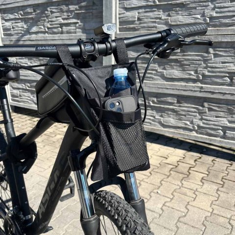 Torba na rower hulajnogę kierownicę telefon sakwa rowerowa czarna Torba na rower hulajnogę kierownicę telefon sakwa rowerowa czarna