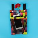 Torba na rower hulajnogę kierownicę telefon sakwa rowerowa kolorowa kratka Torba na rower hulajnogę kierownicę telefon sakwa rowerowa kolorowa kratka