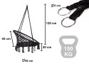 Huśtawka fotel bocianie gniazdo z oparciem czarna 80cm 150kg Huśtawka fotel bocianie gniazdo z oparciem czarna 80cm 150kg