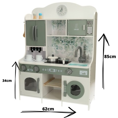 Kuchnia dla dzieci drewniana MDF LULILO SALIKO z ekspresem 85cm Kuchnia dla dzieci drewniana MDF LULILO SALIKO z ekspresem 85cm