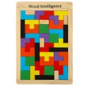 Puzzle drewniane układanka tetris klocki 40el. Puzzle drewniane układanka tetris klocki 40el.