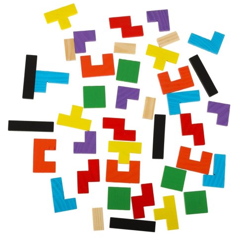 Puzzle drewniane układanka tetris klocki 40el. Puzzle drewniane układanka tetris klocki 40el.