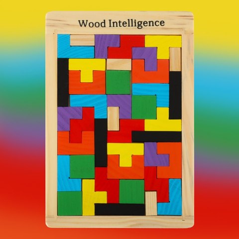 Puzzle drewniane układanka tetris klocki 40el. Puzzle drewniane układanka tetris klocki 40el.