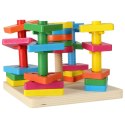 Sorter drewniany układanka zręcznościowa 5 wież Sorter drewniany układanka zręcznościowa 5 wież