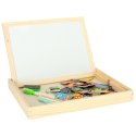 Tablica magnetyczna kredowa wielofunkcyjna miasto + kredka marker gąbka Tablica magnetyczna kredowa wielofunkcyjna miasto + kredka marker gąbka