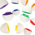 Układanka edukacyjna sorter dopasuj kształty i kolory jajka 6 sztuk Układanka edukacyjna sorter dopasuj kształty i kolory jajka 6 sztuk