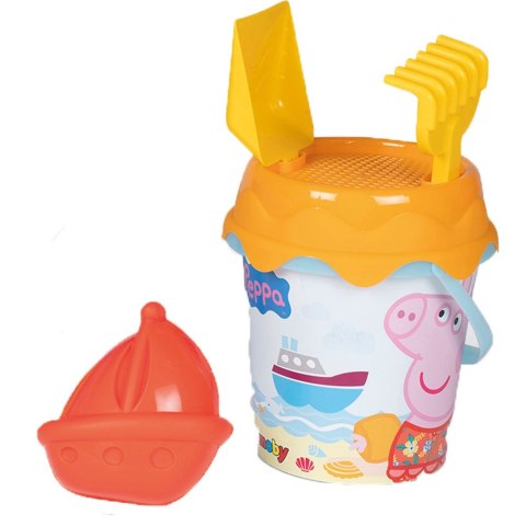 SMOBY Wózek z Wiaderkiem i Akcesoriami do Piasku Świnka Peppa SMOBY Wózek z Wiaderkiem i Akcesoriami do Piasku Świnka Peppa