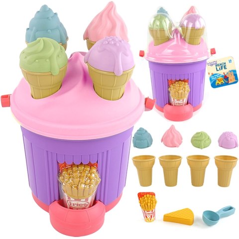 WOOPIE Zestaw do Piaskownicy Lody Foremki Wiaderko z Lodami do piasku WOOPIE Zestaw do Piaskownicy Lody Foremki Wiaderko z Lodami do piasku