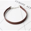 NASZYJNIK CHOKER SKÓRZANY - BRĄZ N480BR NASZYJNIK CHOKER SKÓRZANY - BRĄZ N480BR