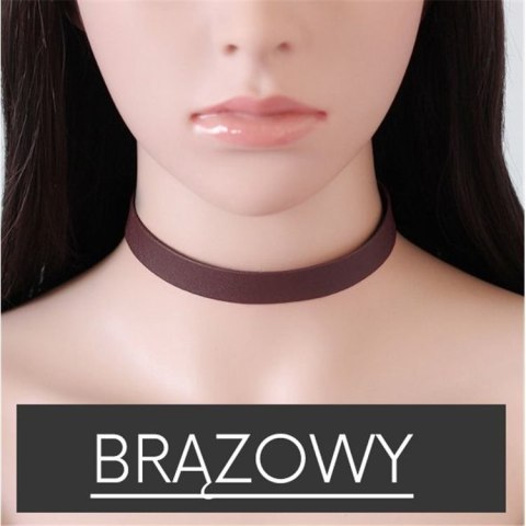 NASZYJNIK CHOKER SKÓRZANY - BRĄZ N480BR NASZYJNIK CHOKER SKÓRZANY - BRĄZ N480BR