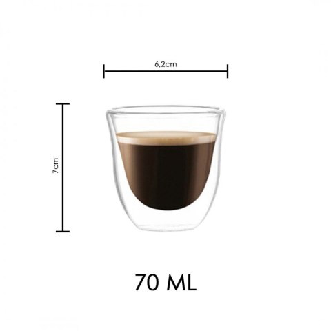 Szklanki termiczne 70ML do kawy zestaw 6szt SZK31ZESTAW6 Szklanki termiczne 70ML do kawy zestaw 6szt SZK31ZESTAW6