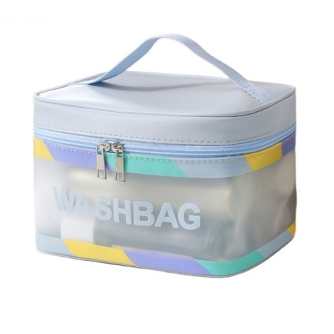 Kosmetyczka rozkładana WASHBAG kuferek niebieska KS73 Kosmetyczka rozkładana WASHBAG kuferek niebieska KS73