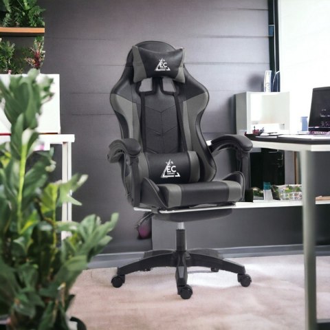 Fotel gamingowy obrotowy z podnóżkiem EC GAMING masażer KO24SZ Fotel gamingowy obrotowy z podnóżkiem EC GAMING masażer KO24SZ