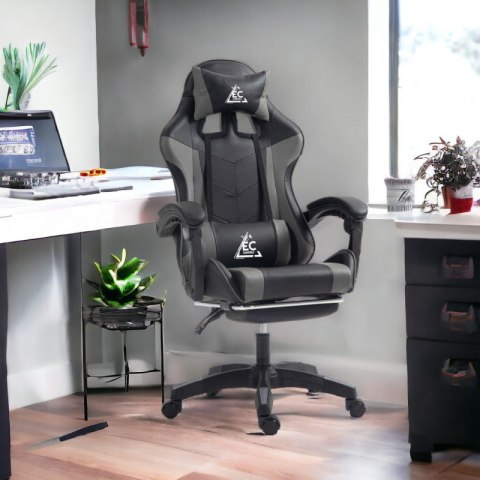 Fotel gamingowy obrotowy z podnóżkiem EC GAMING masażer KO24SZ Fotel gamingowy obrotowy z podnóżkiem EC GAMING masażer KO24SZ