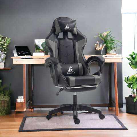 Fotel gamingowy obrotowy z podnóżkiem EC GAMING masażer KO24SZ Fotel gamingowy obrotowy z podnóżkiem EC GAMING masażer KO24SZ