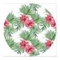 Ręcznik plażowy okrągły BOHO kwiaty i liście REC35WZ54 Ręcznik plażowy okrągły BOHO kwiaty i liście REC35WZ54