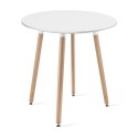 Stół KAMI Okrągły 60cm - biały / naturalne nogi Stół KAMI Okrągły 60cm - biały / naturalne nogi