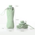 BUTELKA NA WODĘ BIDON mały składany silikonowy 600ml BD11ZIE BUTELKA NA WODĘ BIDON mały składany silikonowy 600ml BD11ZIE