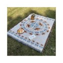 Koc BOHO pleciony, narzuta dwustronny frędzle 130x180cm KOC15WZ3 Koc BOHO pleciony, narzuta dwustronny frędzle 130x180cm KOC15WZ3