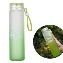 Butelka na wodę Bidon szklany z uchwytem zakręcany OMBRE 400 ML BD25ZIE Butelka na wodę Bidon szklany z uchwytem zakręcany OMBRE 400 ML BD25ZIE