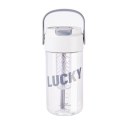 Butelka, bidon na wodę z koszyczkiem i słomką 800 ML Lucky BD36 Butelka, bidon na wodę z koszyczkiem i słomką 800 ML Lucky BD36