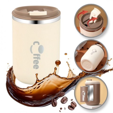 DUŻY POJEMNY KUBEK TERMICZNY ze słomką 500 ml TERMOS zamykany COFFE CUP07WZ1 DUŻY POJEMNY KUBEK TERMICZNY ze słomką 500 ml TERMOS zamykany COFFE CUP07WZ1
