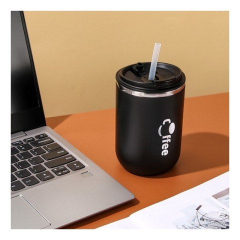 DUŻY POJEMNY KUBEK TERMICZNY ze słomką 500 ml TERMOS zamykany COFFE CUP07WZ3 DUŻY POJEMNY KUBEK TERMICZNY ze słomką 500 ml TERMOS zamykany COFFE CUP07WZ3