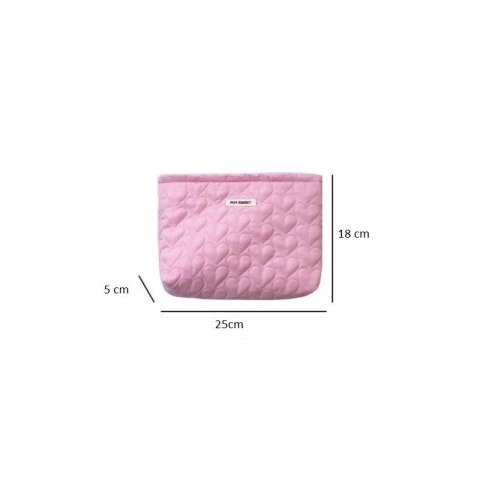 Kosmetyczka jednokomorowa pikowana serca 25 x 5 x18 cm KS120R Kosmetyczka jednokomorowa pikowana serca 25 x 5 x18 cm KS120R
