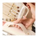 Kosmetyczka organizer na kosmetyki kremowa dwupoziomowa 23x13,5x16cm KS115B Kosmetyczka organizer na kosmetyki kremowa dwupoziomowa 23x13,5x16cm KS115B