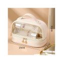 Kosmetyczka organizer na kosmetyki kremowa dwupoziomowa 23x13,5x16cm KS115B Kosmetyczka organizer na kosmetyki kremowa dwupoziomowa 23x13,5x16cm KS115B