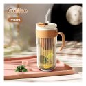 Kubek z ryflowanego szkła na Kawę Herbatę ze słomką, sitkiem i zamknięciem 550 ML CUP12BR Kubek z ryflowanego szkła na Kawę Herbatę ze słomką, sitkiem i zamknięciem 550 ML CUP12BR