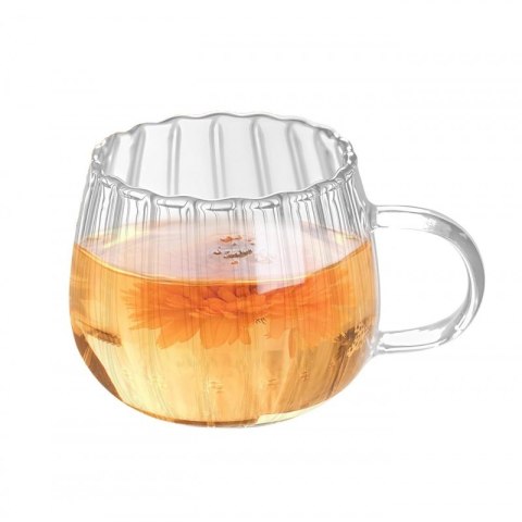 Filiżanka z falowanymi ściankami Ryflowana z uchem 400 ml 1szt SZK52 Filiżanka z falowanymi ściankami Ryflowana z uchem 400 ml 1szt SZK52